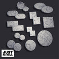Arctic Base Set – 3D Printed Miniature Bases