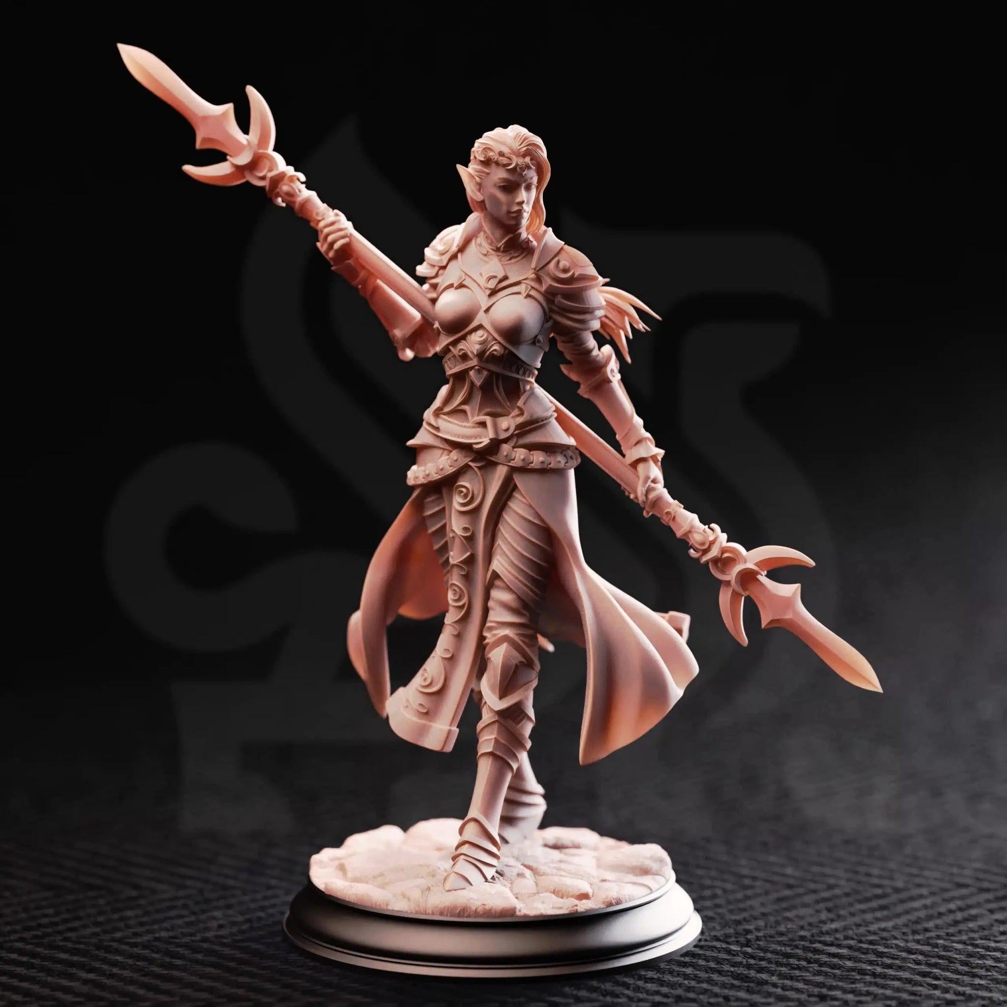 Ninera Glynvari – Blade of the Crescent Moon - 3D Fighter Miniature