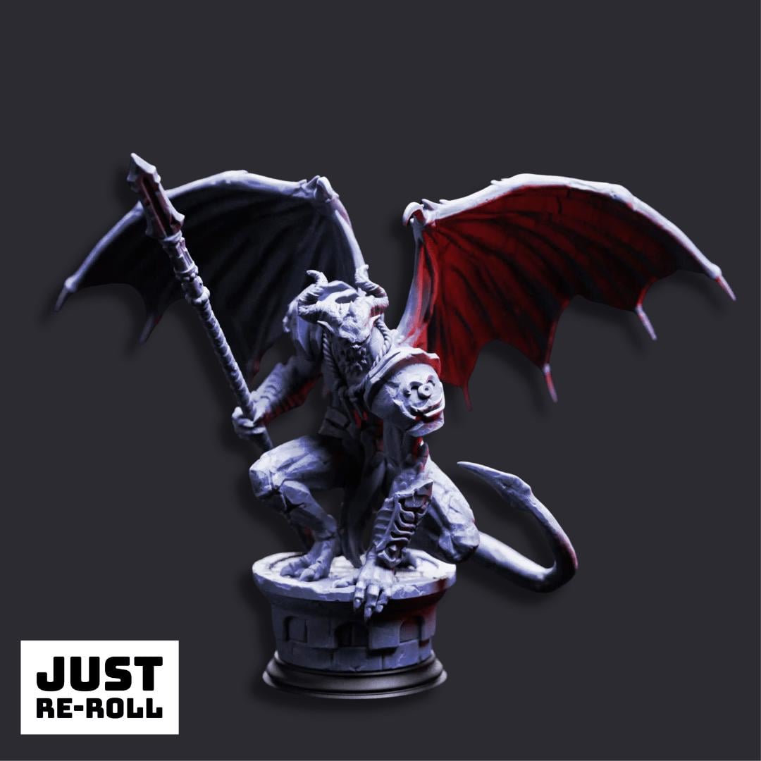 Bell Tower Gargoyle - 3D Printed Monster Miniature