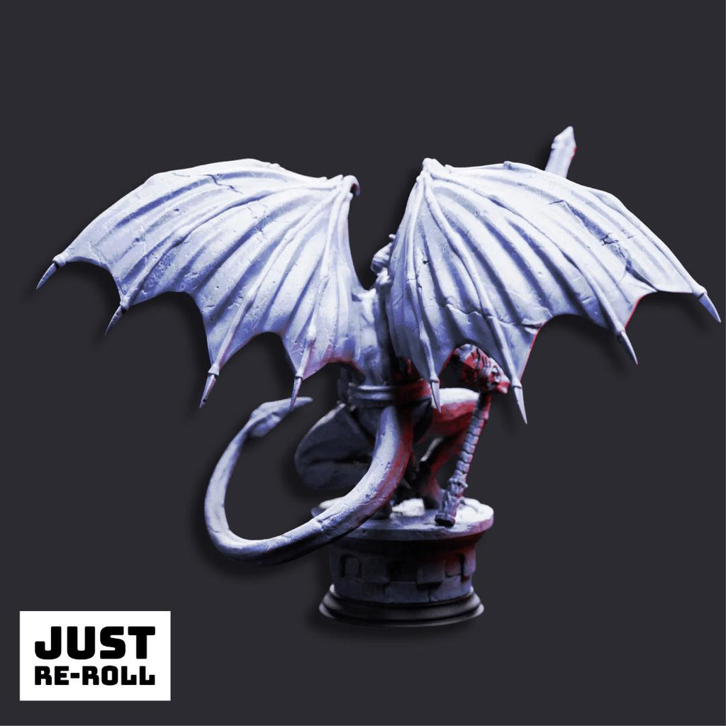 Bell Tower Gargoyle - 3D Printed Monster Miniature