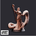 Zarya Sun Elf Snake Sorceress - 3D Printed Sorcerer Character Miniature