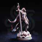 Jeanne du Lac Maiden of Justice - 3D Printed Paladin Character Miniature