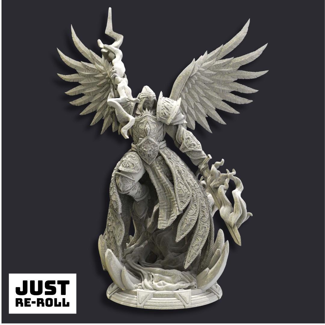 Erdrydion Bringer of Justice & Truth - 3D Printed Paladin Character Miniature