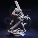 Valoris the Unscathed – Immortal Warrior - 3D Printed Fighter Character Miniature