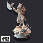 Ariana Grey – The Wolf Queen (Wolf Form) - 3D Printed Barbarian Character Miniature