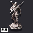 Tarick Wolfheart - 3D Printed Fighter Character Miniature
