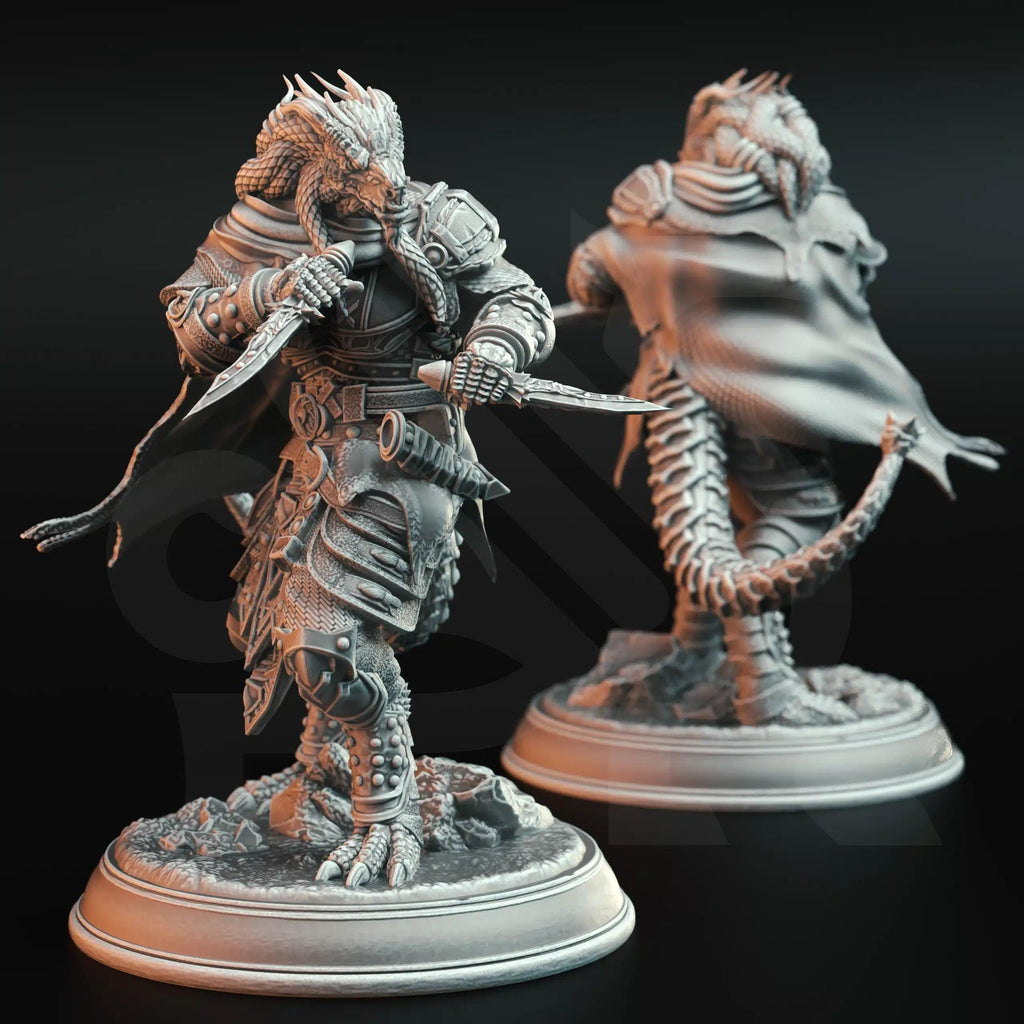Umbrascale – Draconic Rogue - 3D Printed Ranger Character Miniature