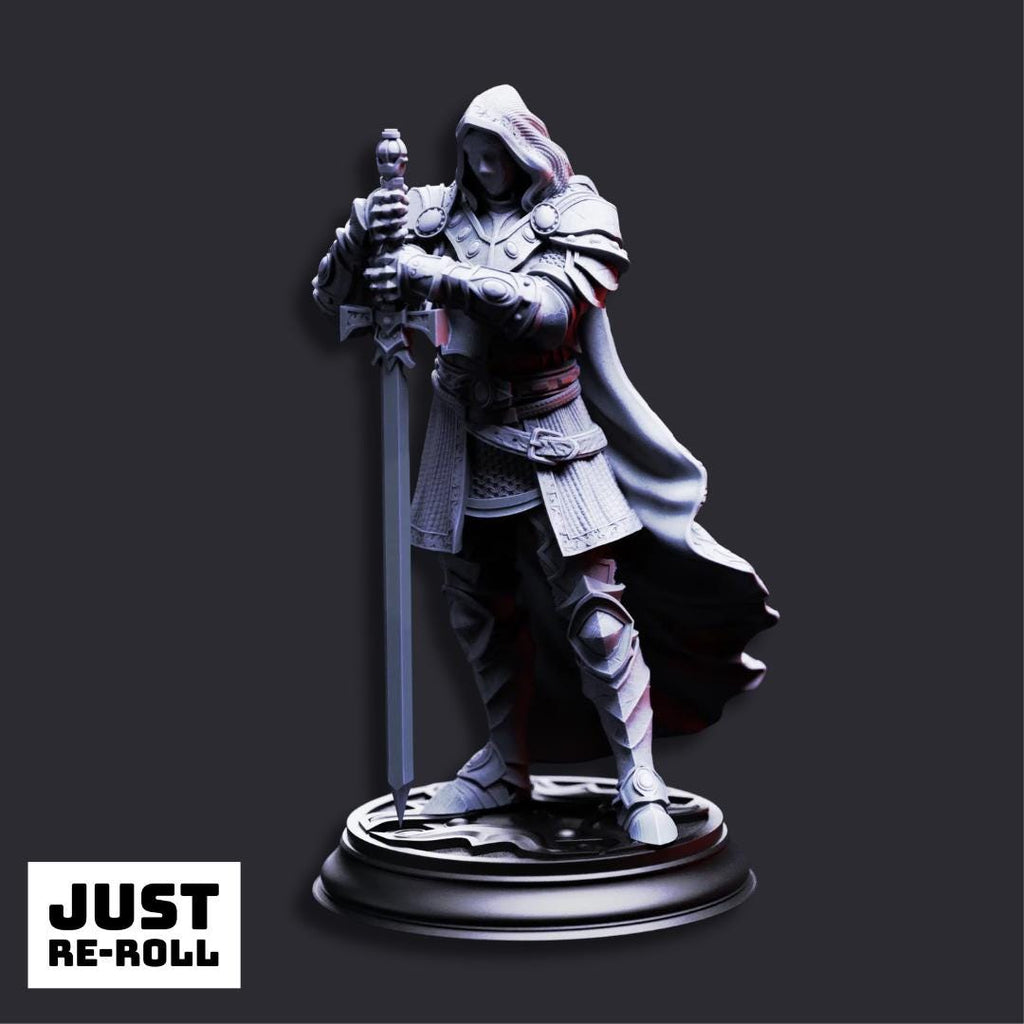 Visage The Faceless Knight - 3D Printed Fighter Character Miniature