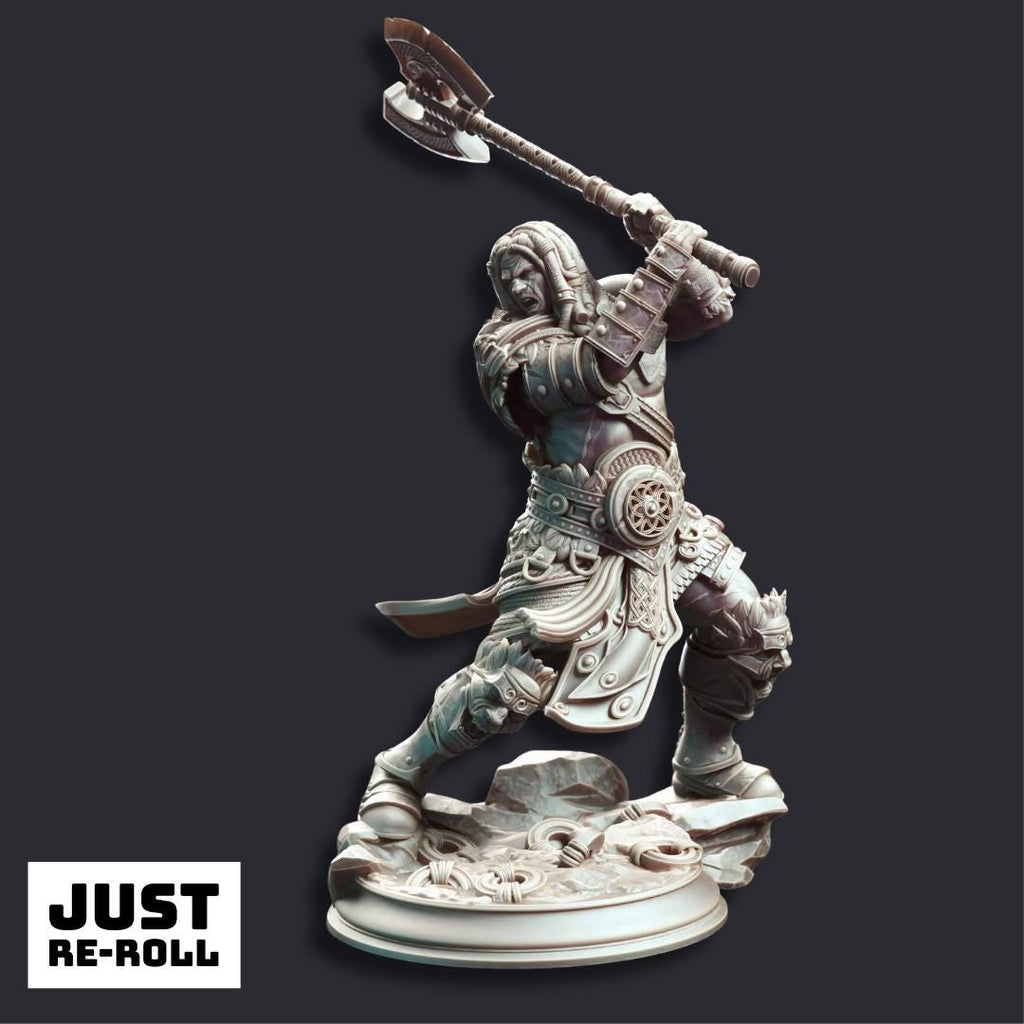 Charnuk Colossal Knight - 3D Printed Barbarian Character Miniature