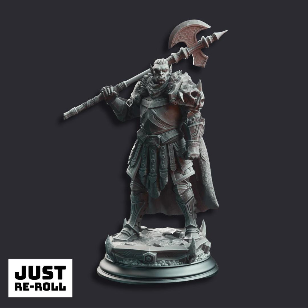 Trenon the Chainbreaker Orc Hero - 3D Printed Barbarian Character Miniature