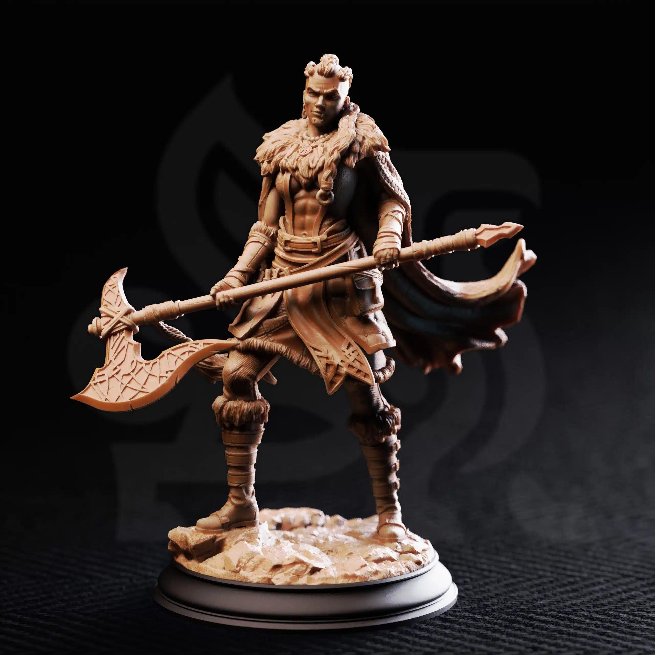 Gunnhildr Outlander Berserker -  3D Printed Barbarian Character Miniature