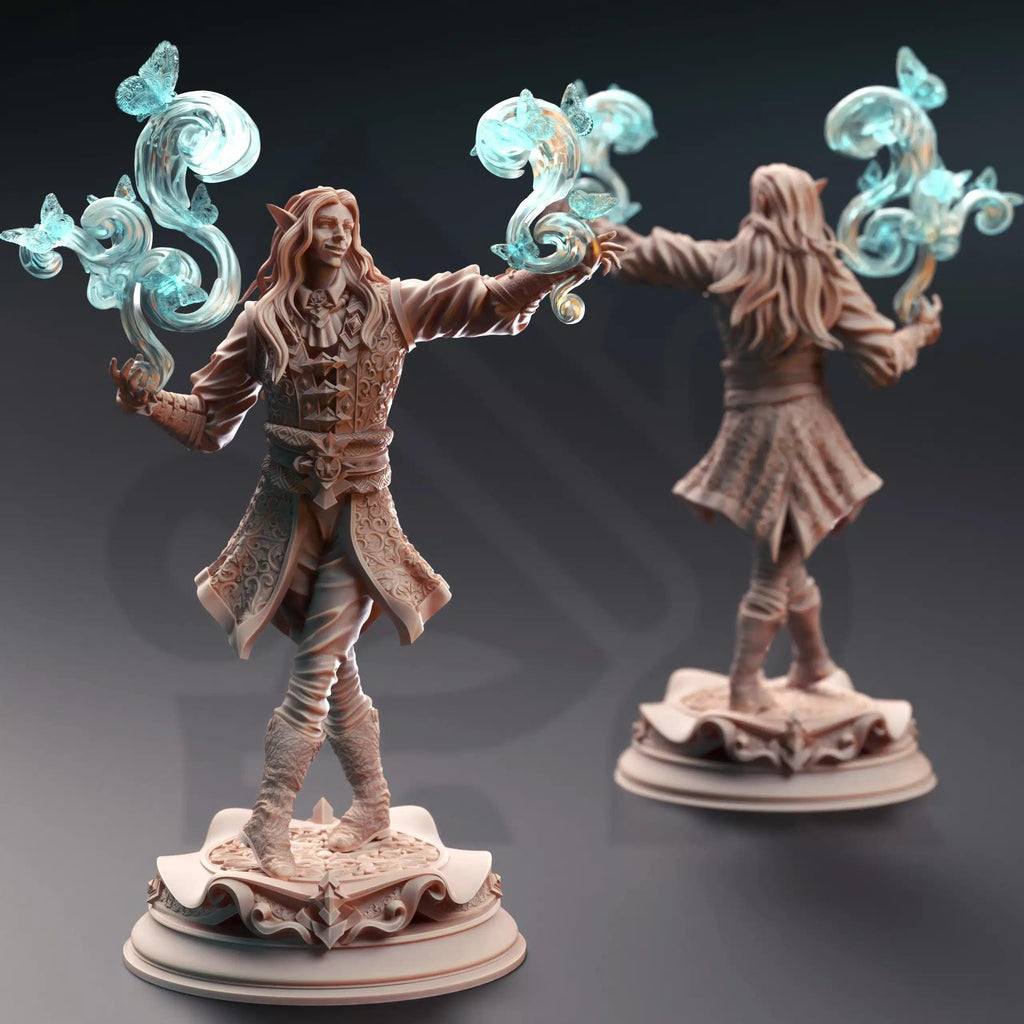 Thalorad “Goldhand” – Illustrious Elven Merchant - 3D Printed Sorcerer Character Miniature