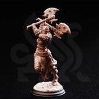 Tekrana of the Bloodfangs – Half-Orc Barbarian - 3D Printed Barbarian Character Miniature