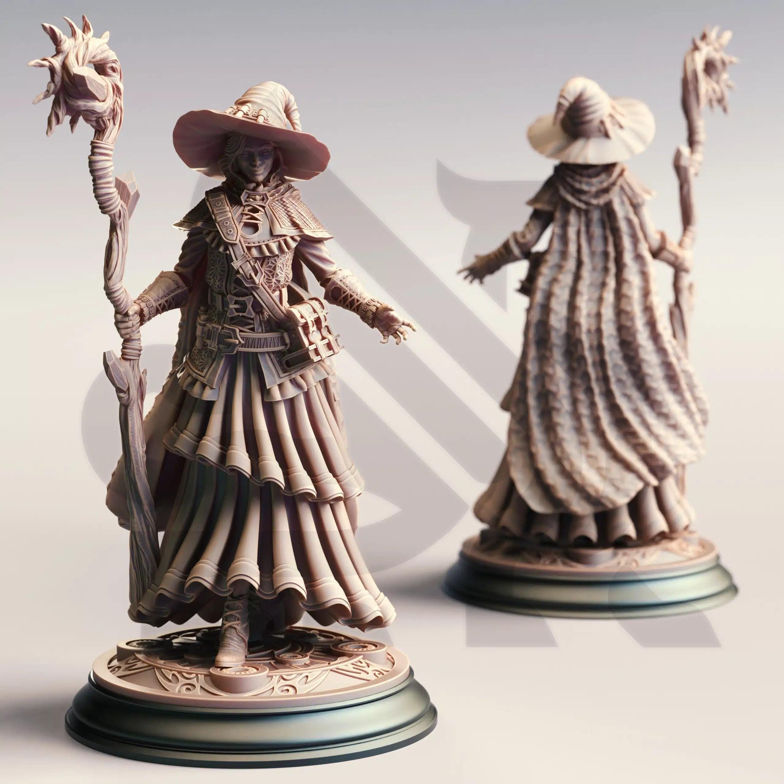 Alia of Ardris Adept of Evocation - 3D Printed Wizard Character Miniature