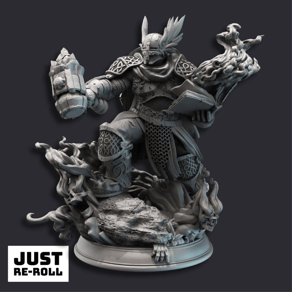 Gorozai Warden of the Sacred Fire - 3D Printed Cleric Character Miniature