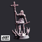 Sara Rosewood Cleric of Cedhelieth - 3D Printed Cleric Character Miniature