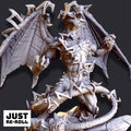 Thular Electric Blue Dragon - 3D Printed Dragon Miniature