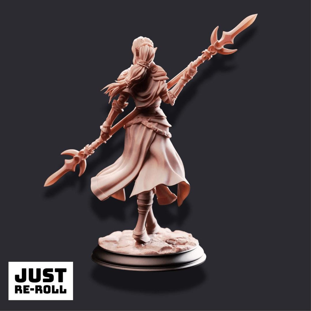 Ninera Glynvari – Blade of the Crescent Moon - 3D Fighter Miniature