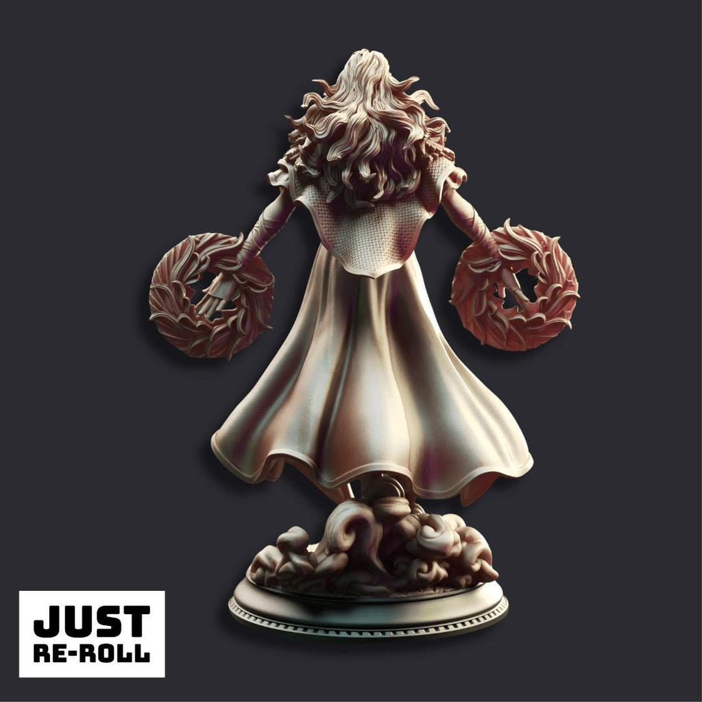 Tyria Ravensong Dark Sorcereress - 3D Printed Sorcerer Character Miniature