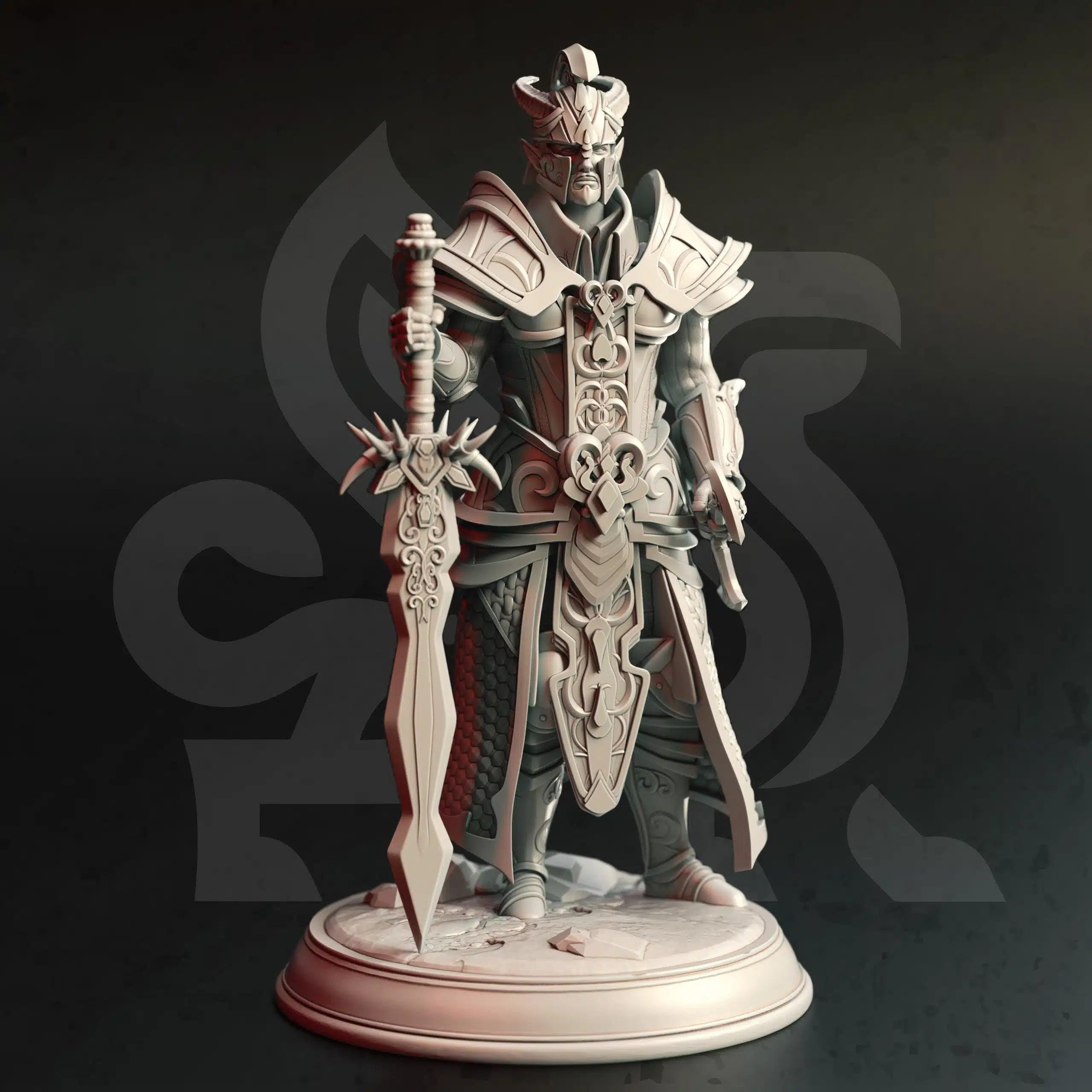 Valius Hanar Arch Marshall - 3D Printed Fighter Character Miniature
