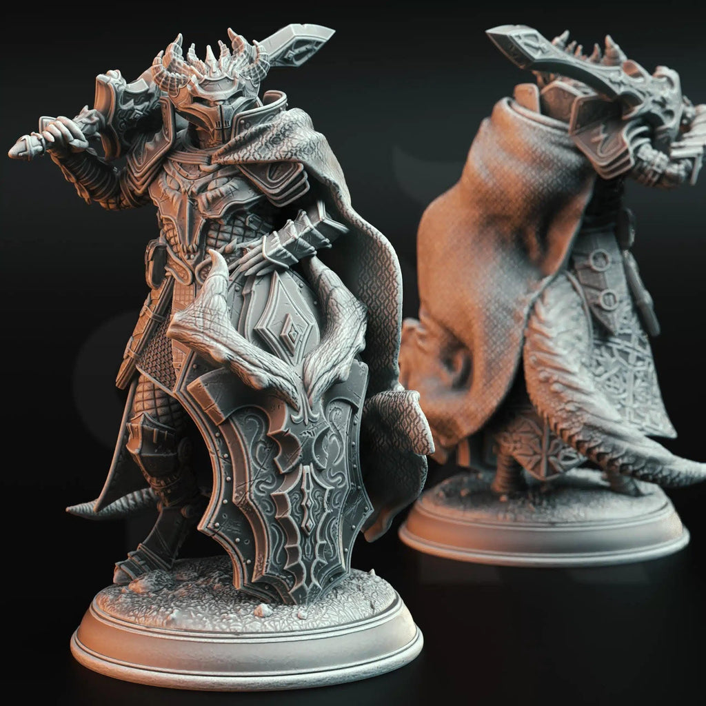 Horakthar Dragon Commander - 3D Printed Fighter Character Miniature