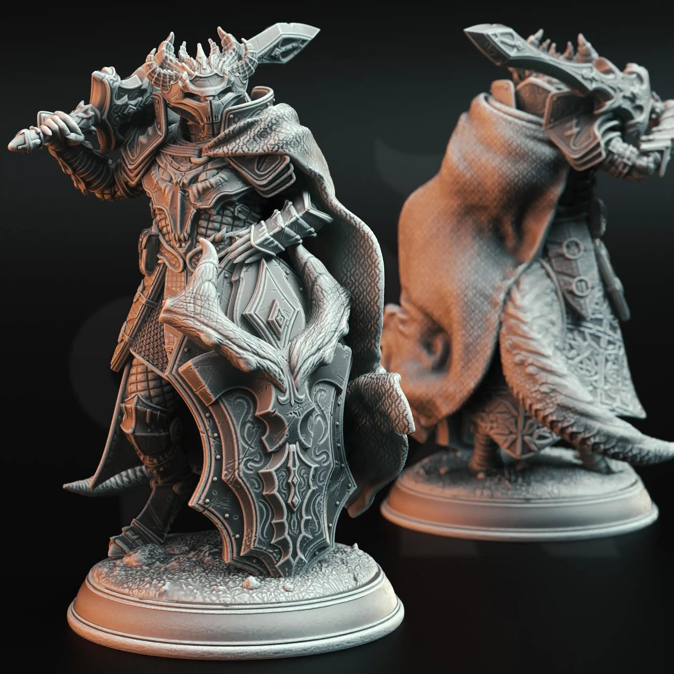 Horakthar Dragon Commander - 3D Printed Fighter Character Miniature