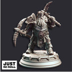Gordrain Stonehand Dwarven General - 3D Printed Fighter Character Miniature