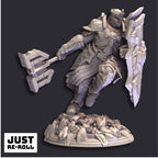 Cardioth Holy Paladin - 3D Printed Paladin Character Miniature