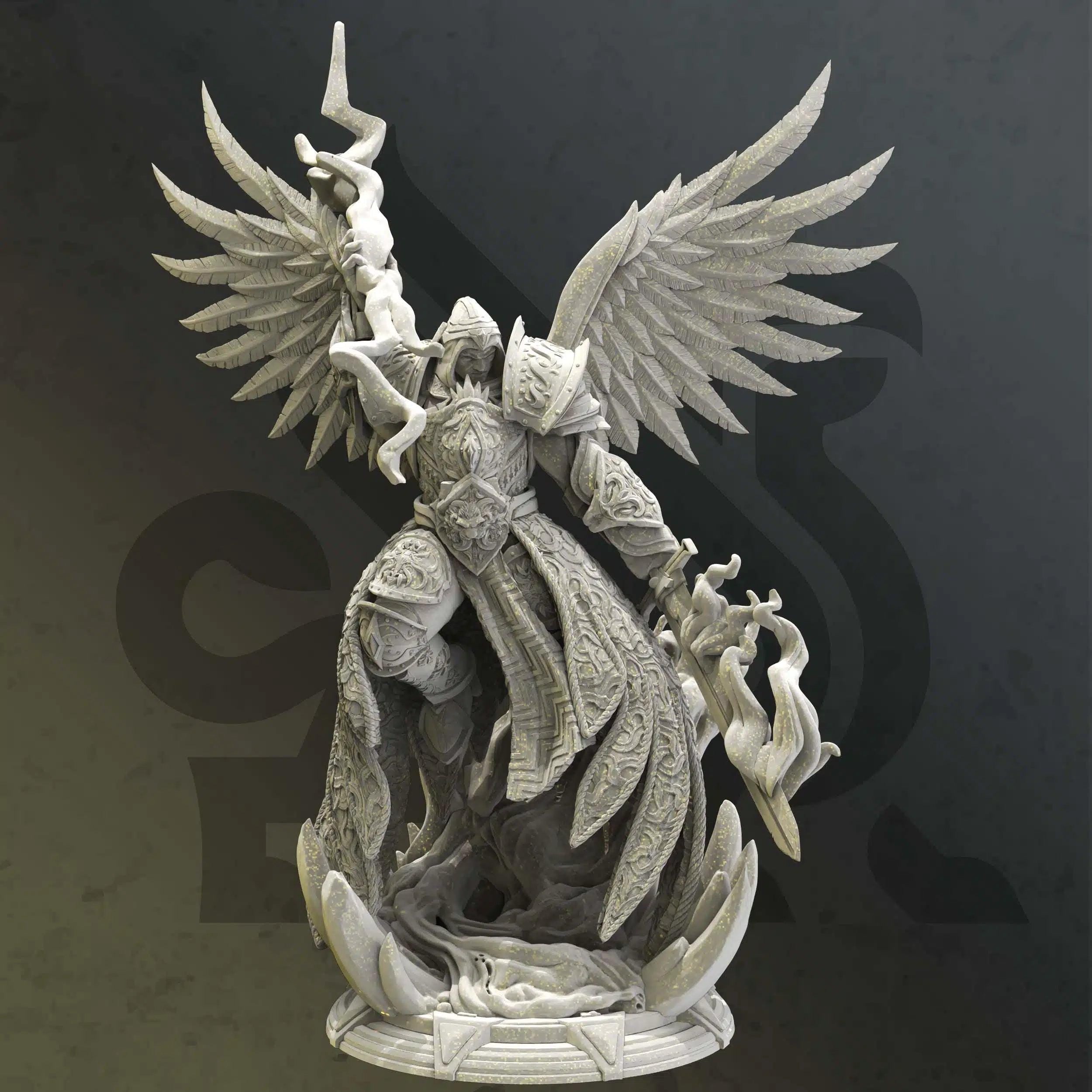 Erdrydion Bringer of Justice & Truth - 3D Printed Paladin Character Miniature