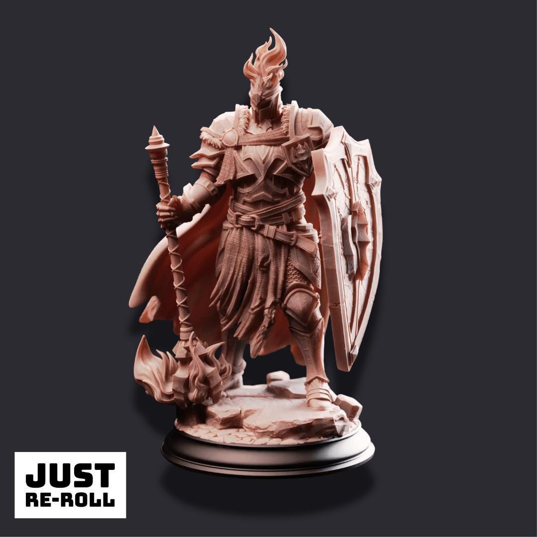 Glancalion – Paladin of the First Flame - 3D Paladin Miniature