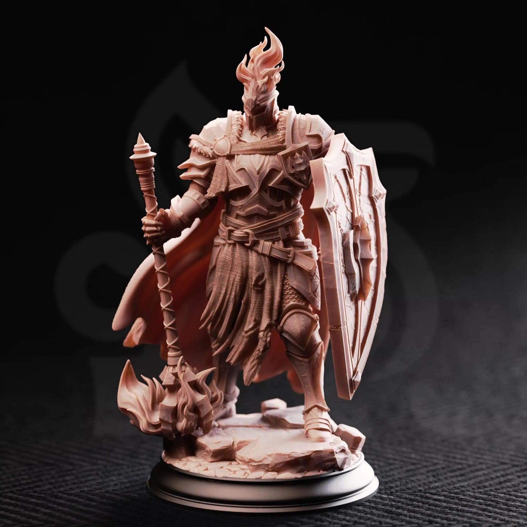 Glancalion – Paladin of the First Flame - 3D Paladin Miniature