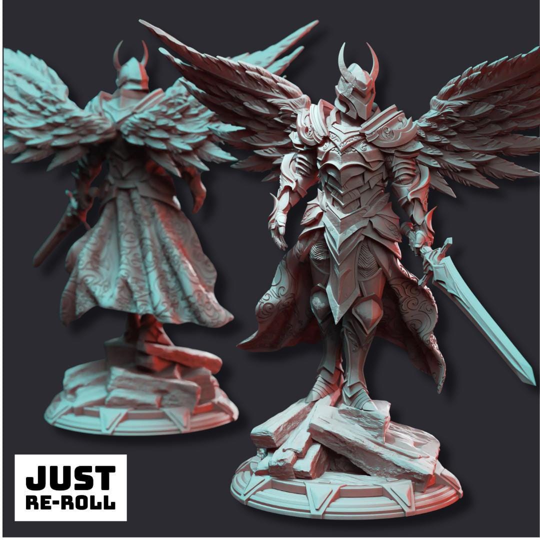 Syelros The Ender - 3D Printed Paladin Character Miniature