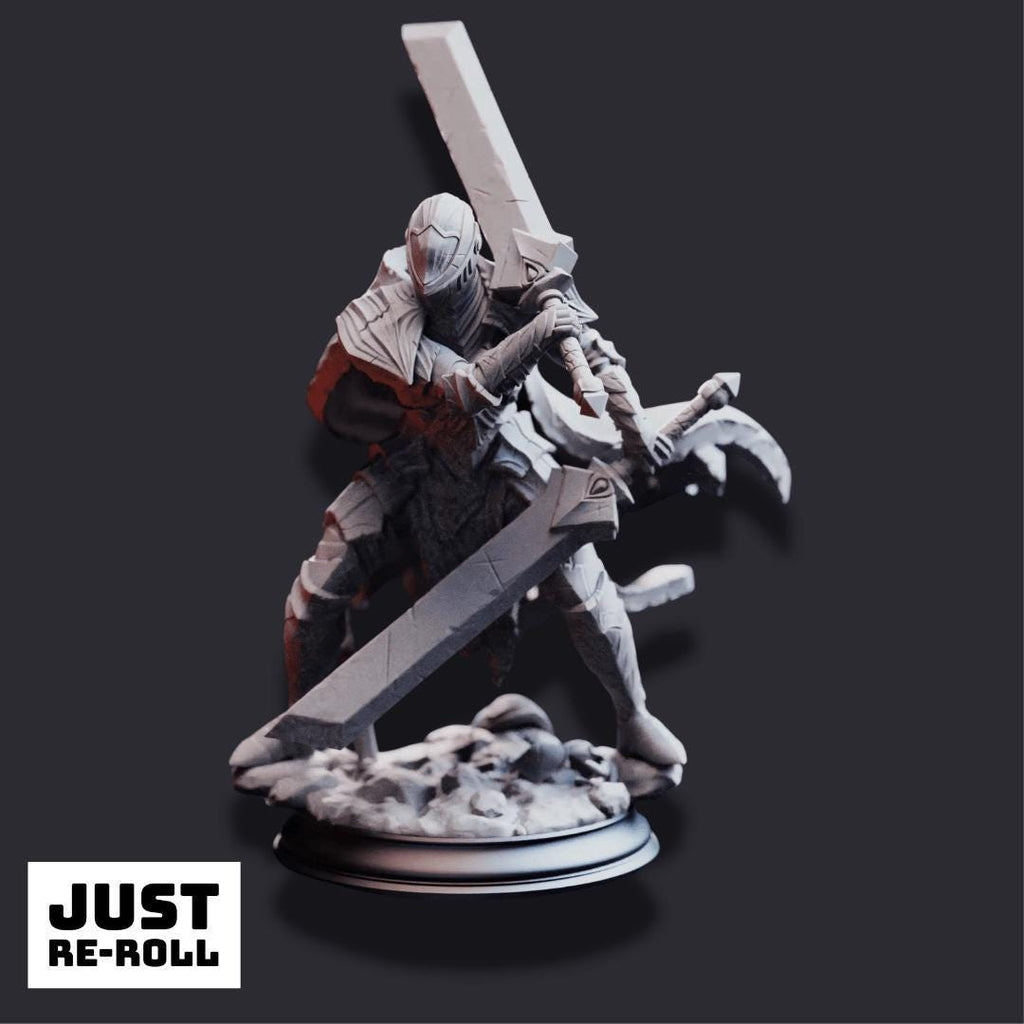 Valoris the Unscathed – Immortal Warrior - 3D Printed Fighter Character Miniature