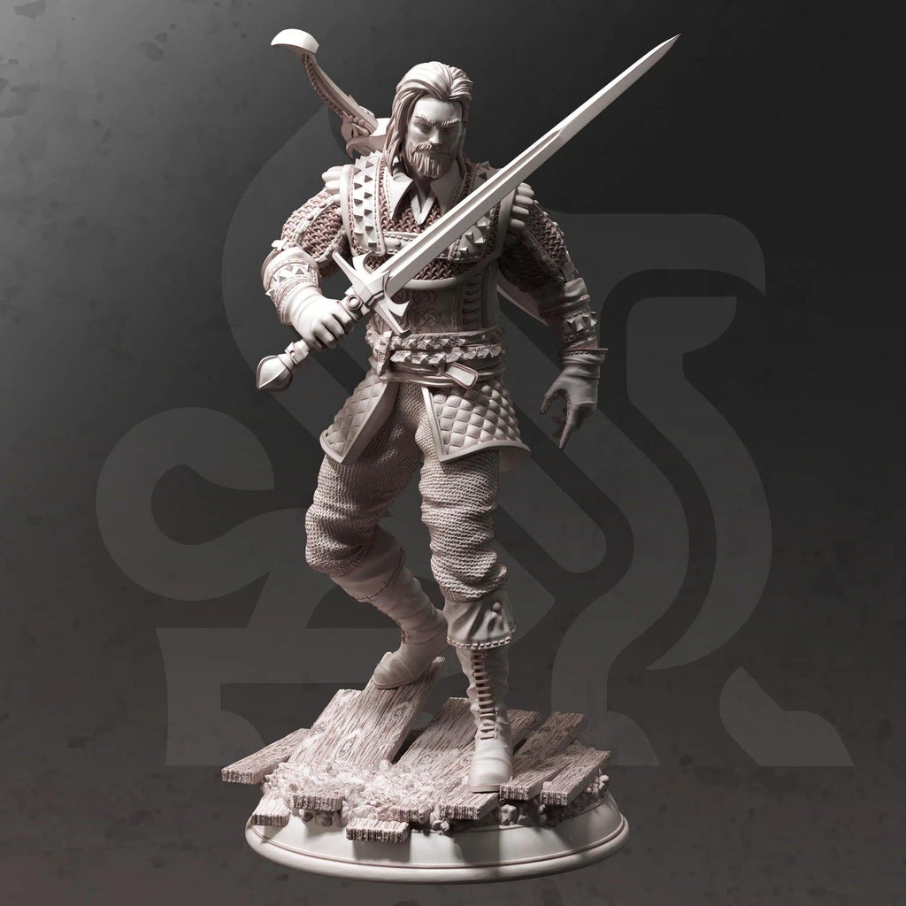 Tarick Wolfheart - 3D Printed Fighter Character Miniature