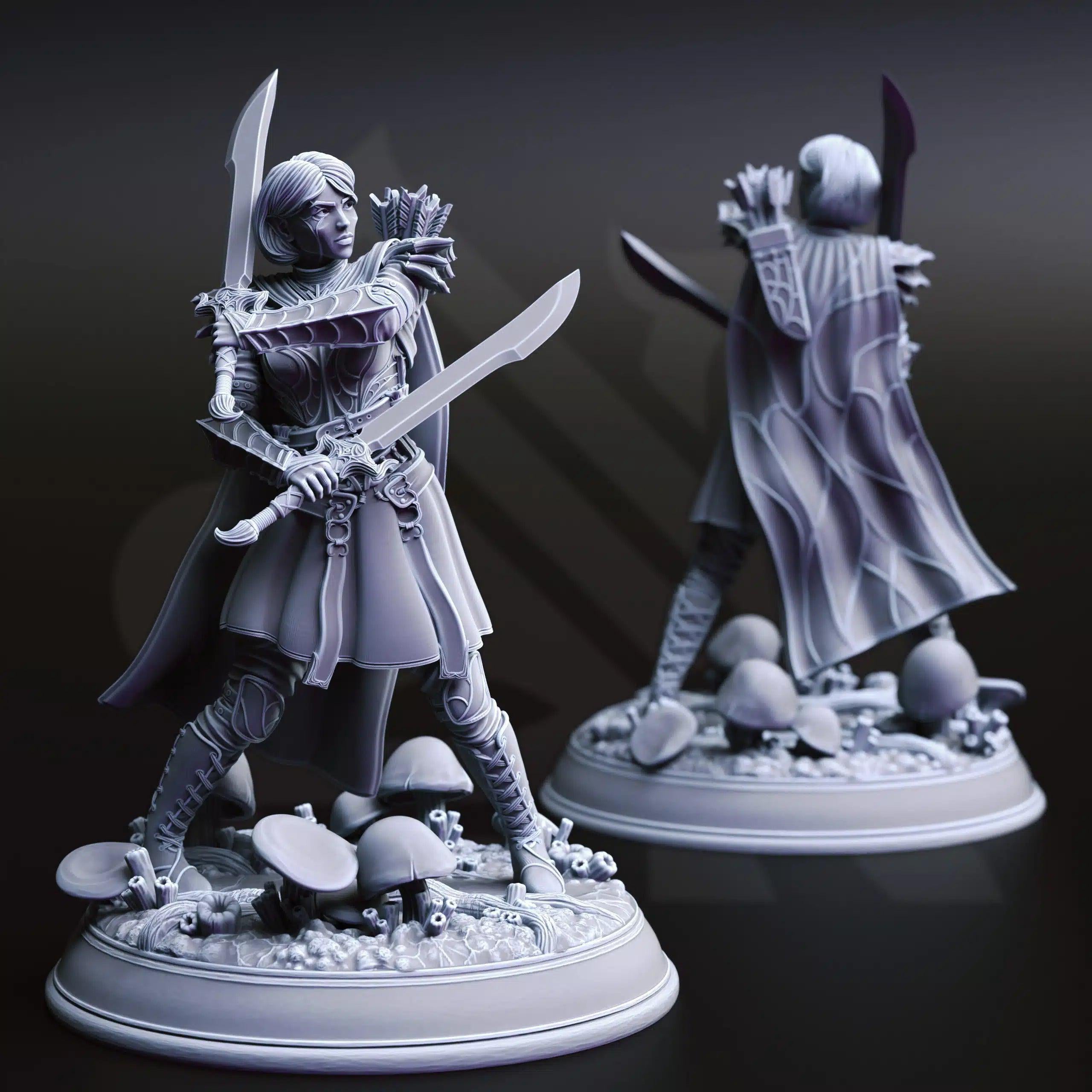 Irinax’s Chosen – Drow Soldiers - 3D Printed Fighter Character Miniature
