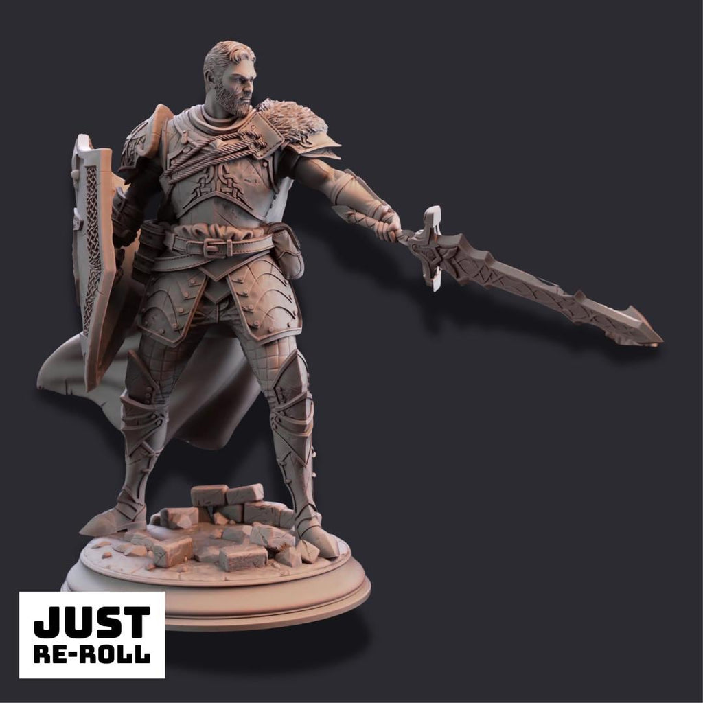 Lizarin – Paladin of Renmaeth - 3D Printed Paladin Character Miniature
