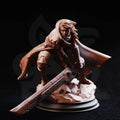 Firenzia Fireblood Fire Elementalist Warrior - 3D Printed Fighter Character Miniature