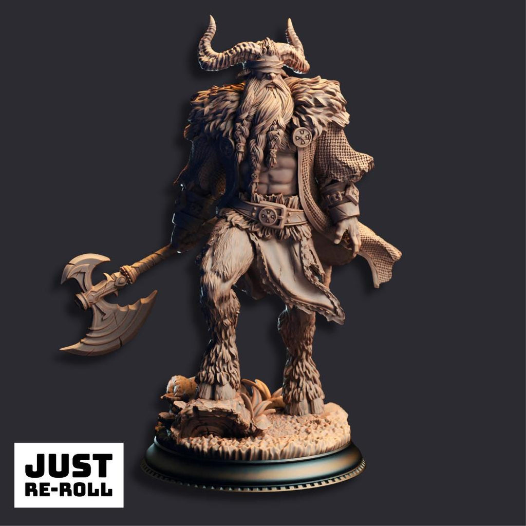 Jonah of the Badlands Satyr Mercenary - 3D Printed Barbarian Character Miniature