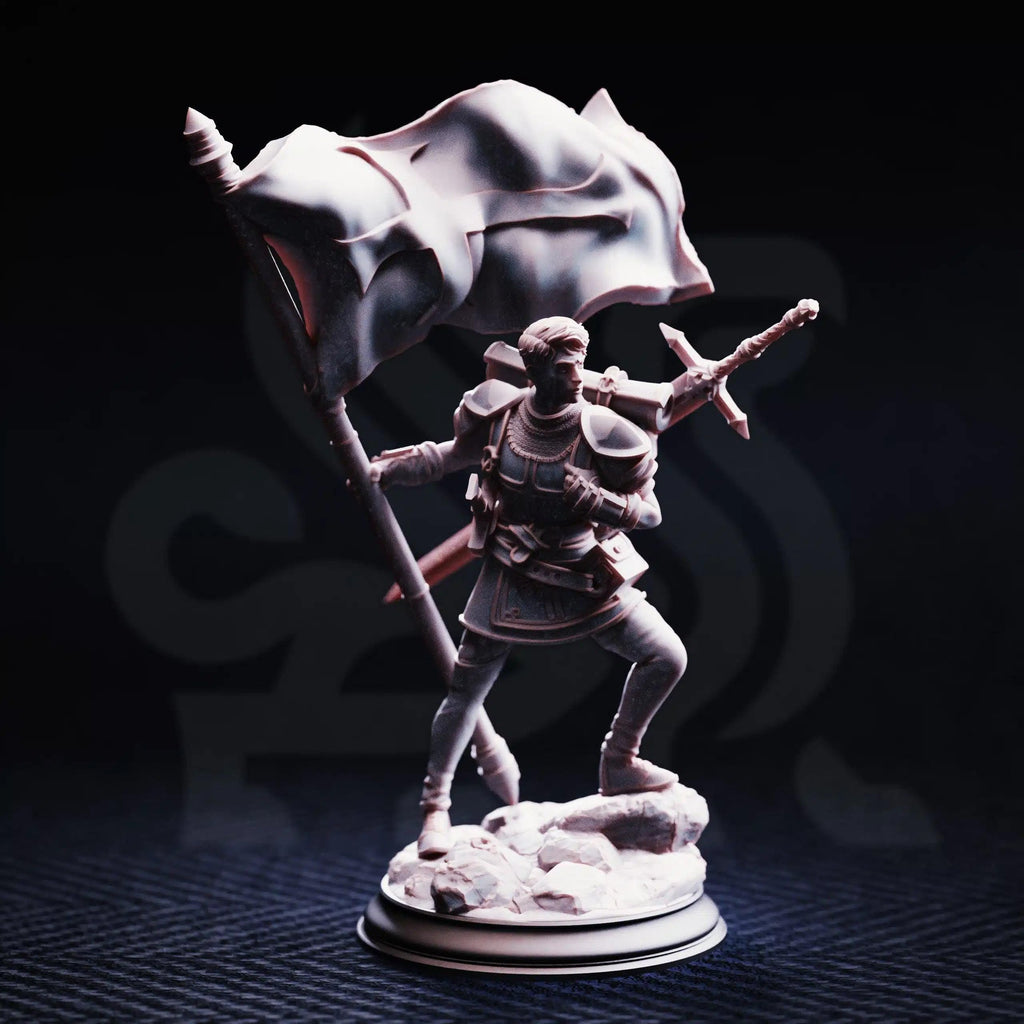 Lionel Donmeir – Squire of Justice - 3D Printed Paladin Character Miniature