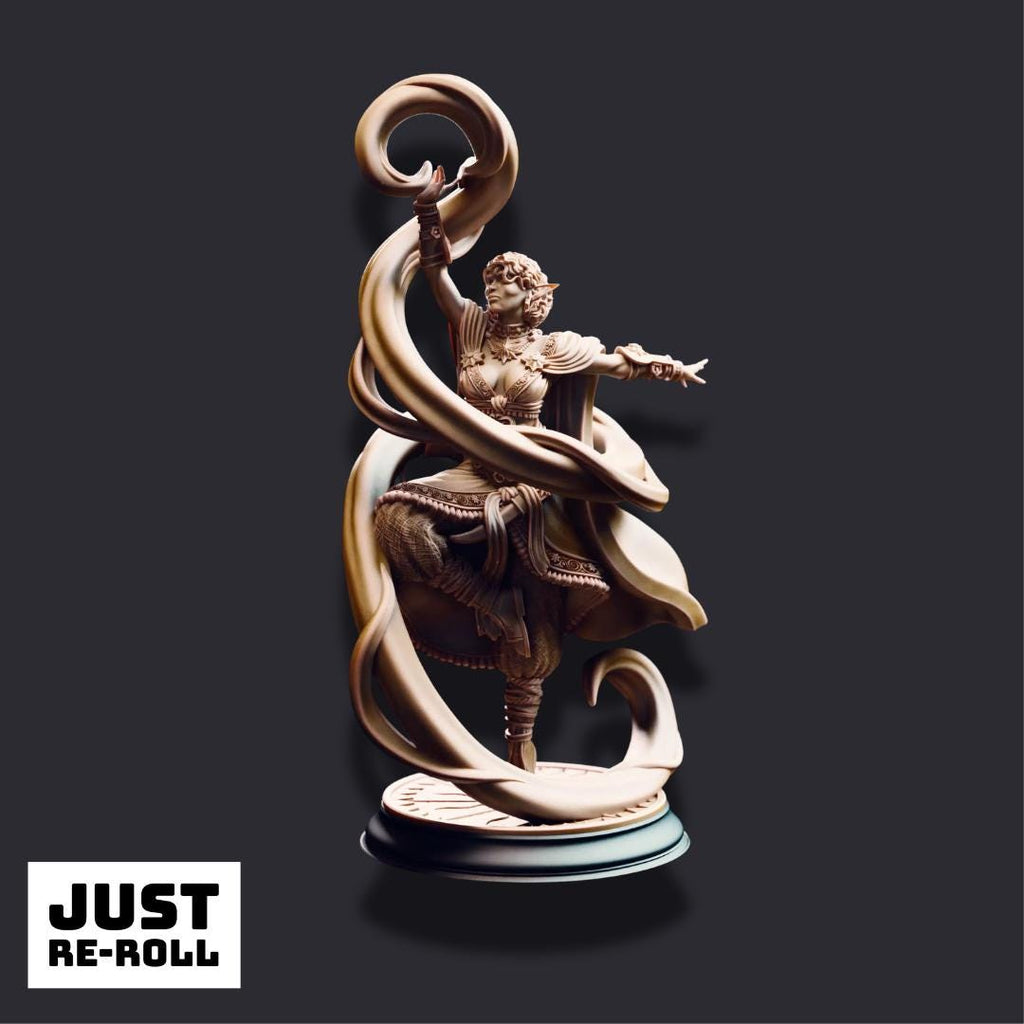 Juri the Lightdancer – Sun Sorcereress - 3D Printed Wizard Character Miniature
