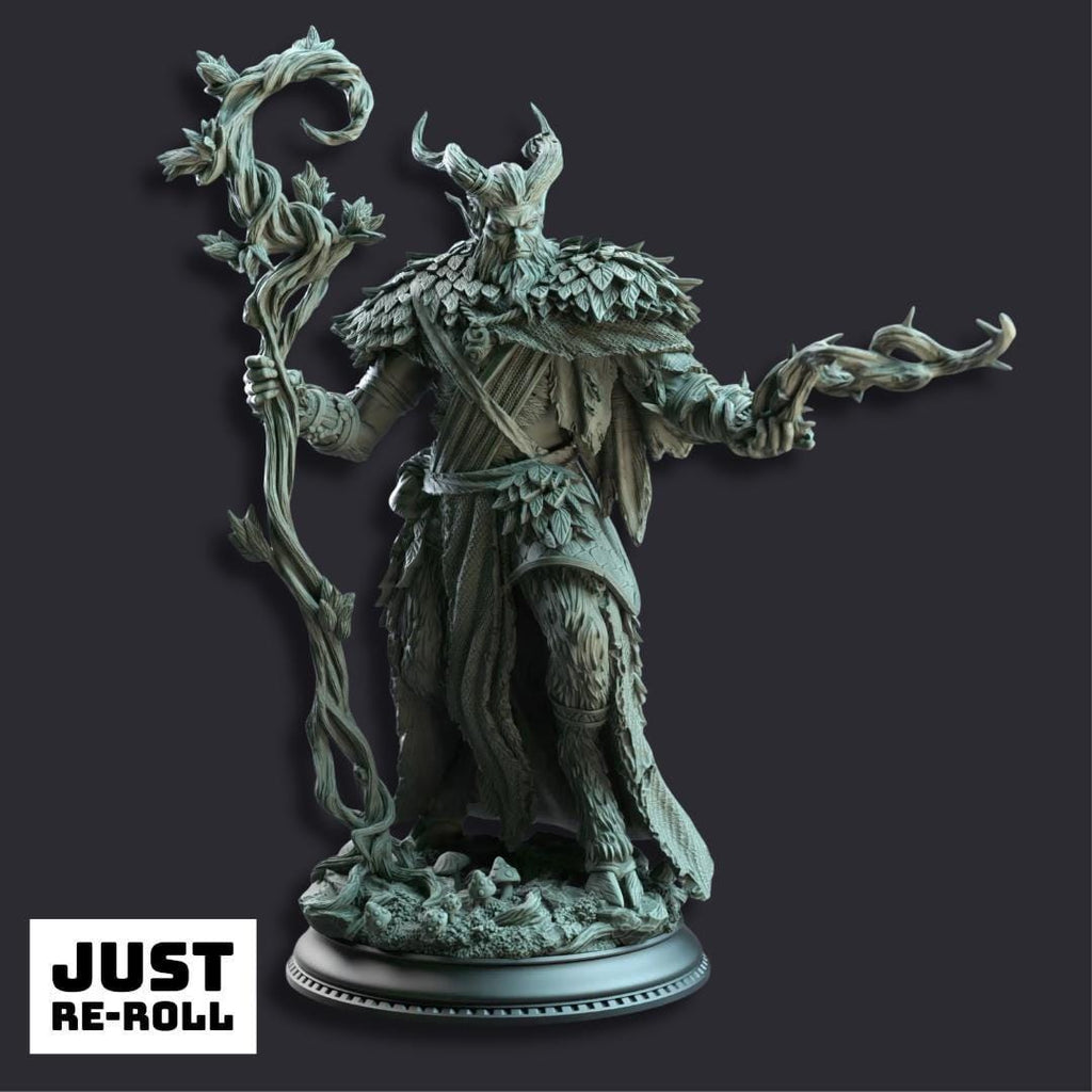 Old Barkhorn Satyr Druid - 3D Printed Druid Character Miniature