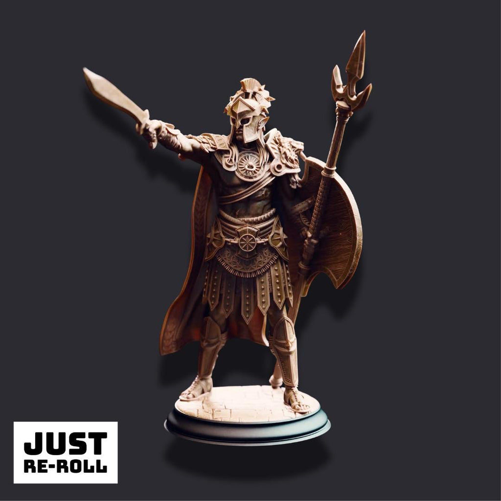 Vilryn Kaedrys – Sun Elf Gladiator - 3D Printed Fighter Character Miniature