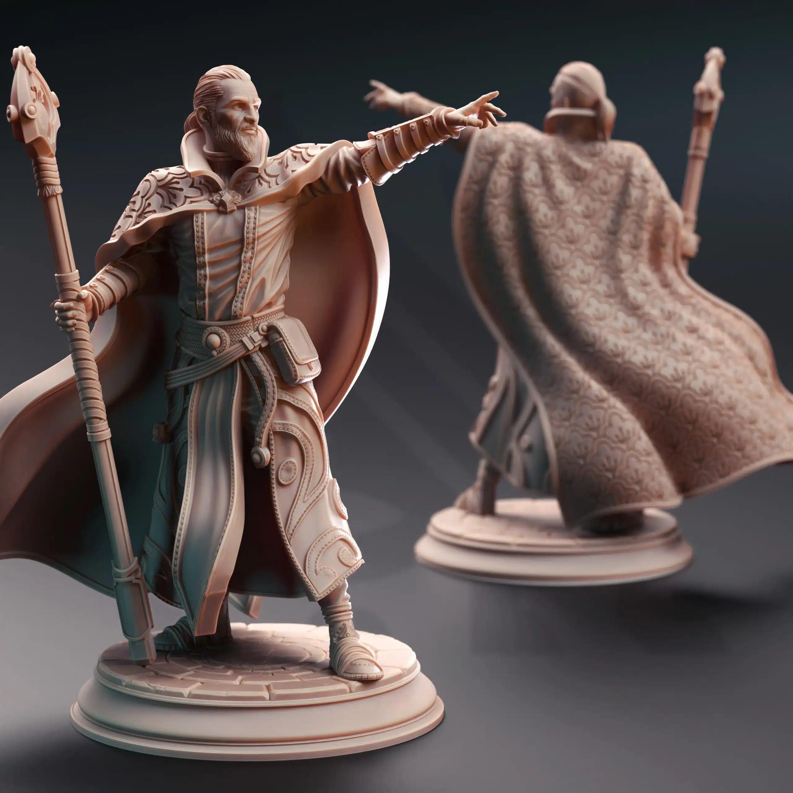 Jonas the Trick – Illusionist Wizard - 3D Printed Wizard Character Miniature