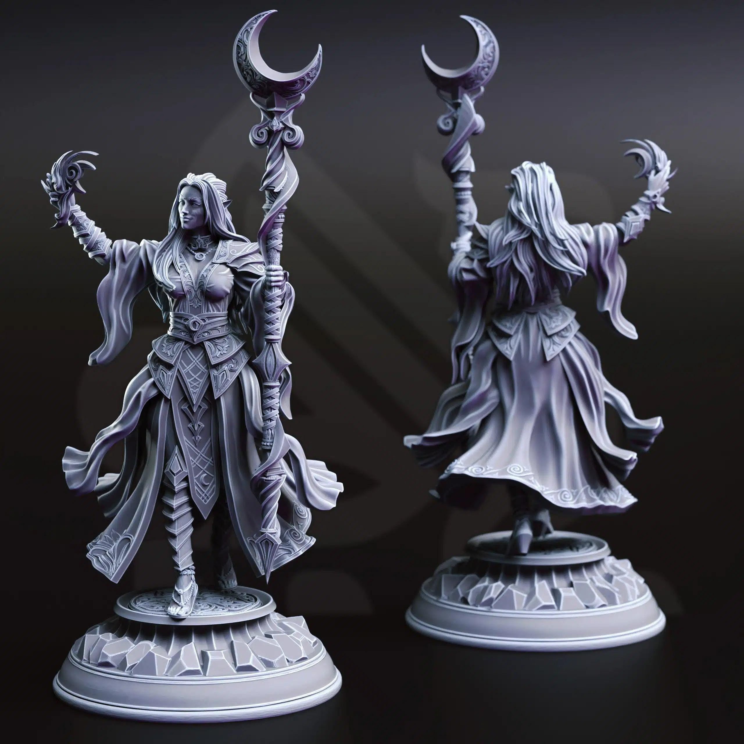 Kadna Glydrin Glanbeli’s Chosen - 3D Printed Wizard Character Miniature