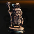 Ozmandi Starborn – Silver Dragonkin Sorcerer - 3D Printed Wizard Character Miniature