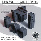 Iron Wall Gate & Towers Scenery | Trench Grimdark | Diceverse