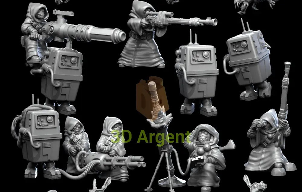 Jawa Weapons Crew Gonk Star Wars Legion compatible Resin Miniatures Foe