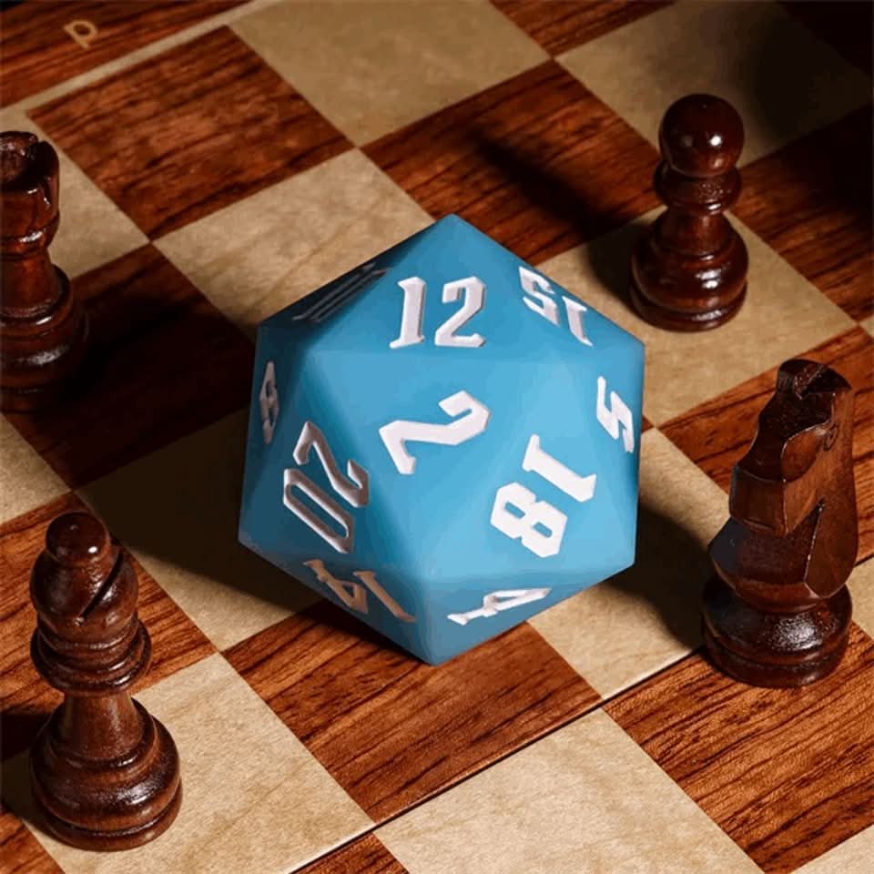 Jester's Bounce | 55mm Luminous D20 Silicone | Blue