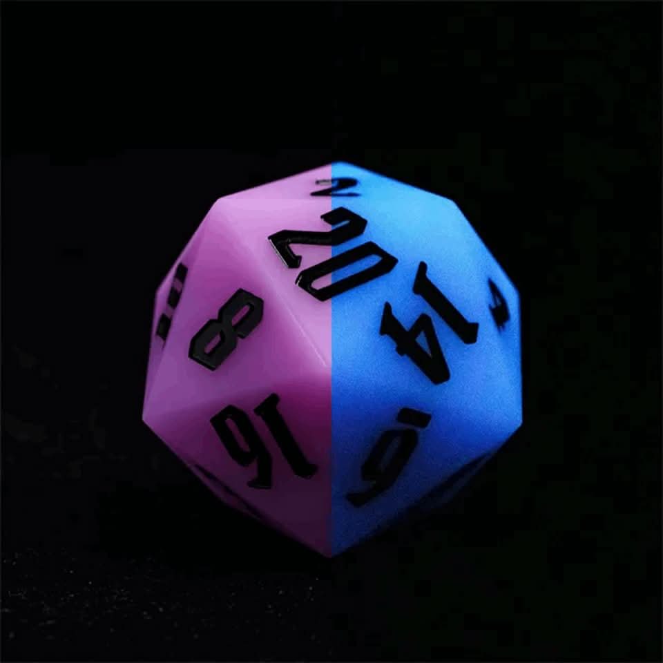 Jester's Bounce | 55mm Luminous D20 Silicone | Purple