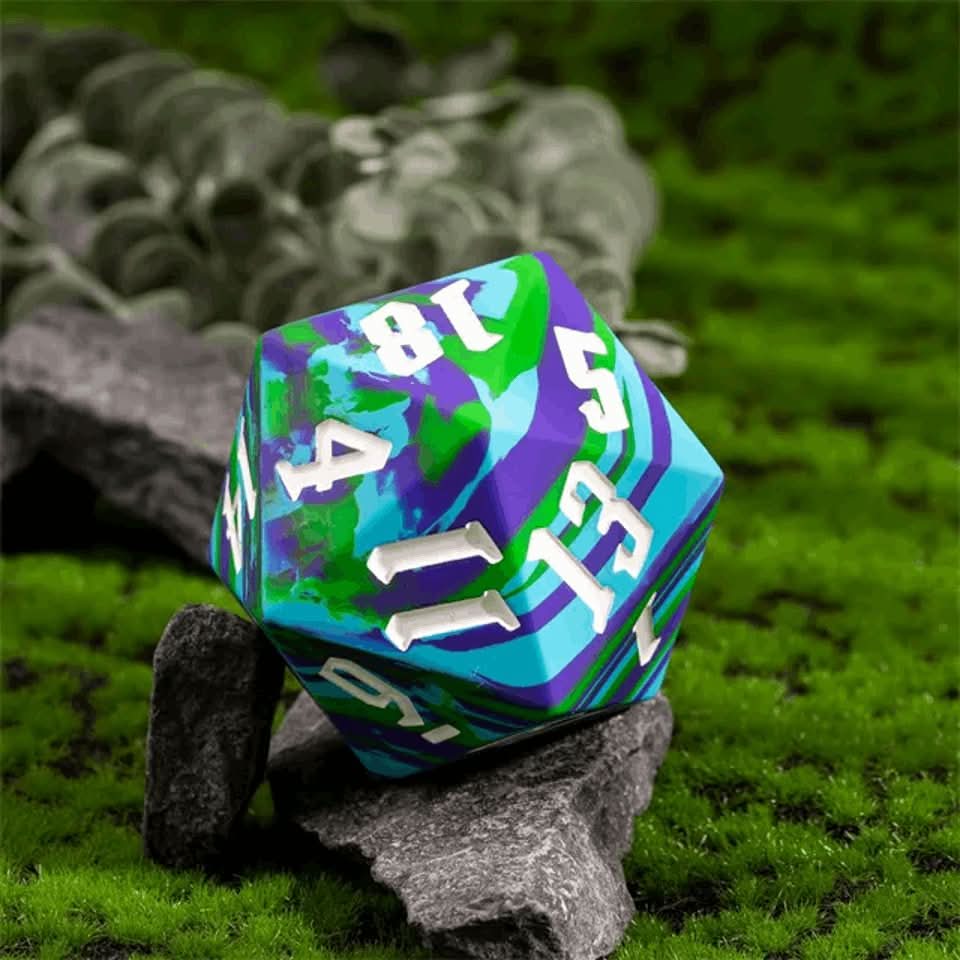 Jester's Bounce | D20 Silicone | Blue Green